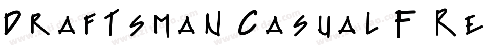 Draftsman Casual F Regular字体转换